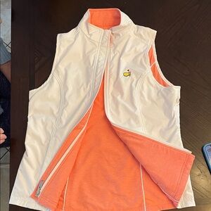 Chic White and Orange Vest